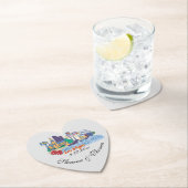 Las Vegas Wedding Custom Heart Paper Onderzetter (Insitu)