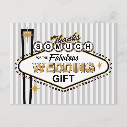 Las Vegas Wedding Dank u Briefkaart (Voorkant)