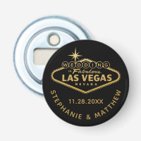 Las Vegas Wedding Date Favor Magnetic