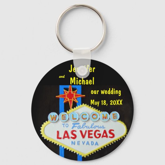 Las Vegas Wedding Date Sleutelhanger (Voorkant)