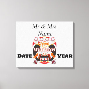 Las Vegas Wedding Gift Canvas Afdruk