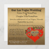 Las Vegas Wedding Gold Kaart (Voorkant / Achterkant)
