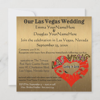 Las Vegas Wedding Gold Kaart
