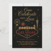 Las Vegas Wedding Invitation Kaart (Voorkant)