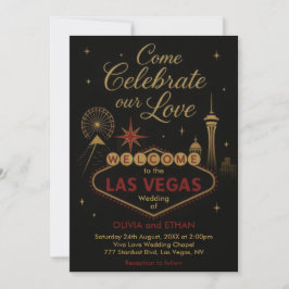 Las Vegas Wedding Invitation Kaart