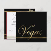 Las Vegas Wedding Invitation Sjabloon Kaart (Voorkant / Achterkant)