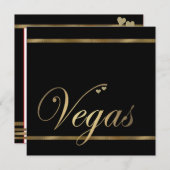 Las Vegas Wedding Invitation Sjabloon Kaart (Voorkant / Achterkant)
