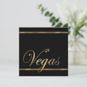 Las Vegas Wedding Invitation Sjabloon Kaart (Staand voorkant)