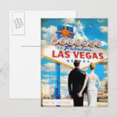 Las Vegas Wedding Invitation Uitnodiging Briefkaart (Voorkant / Achterkant)
