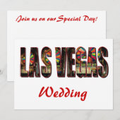 Las Vegas Wedding Invites Kaart (Voorkant / Achterkant)