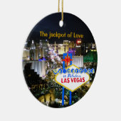 Las Vegas Wedding Jackpot Keramisch Ornament (Rechts)