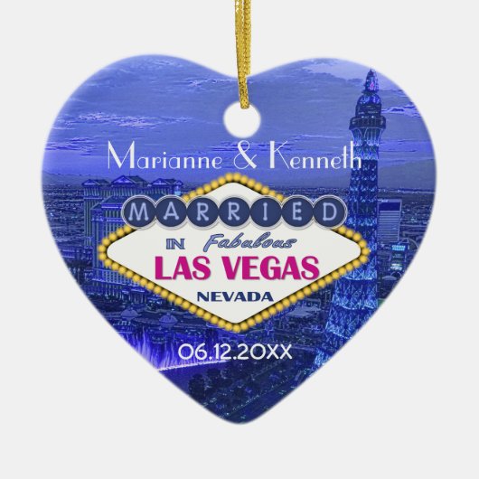 Las Vegas Wedding Keramisch Ornament (Voorkant)