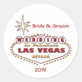 Las Vegas Wedding Personalized Sticker (Voorkant)