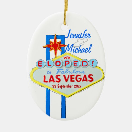 Las Vegas Wedding Photo Ornament (Voorkant)