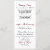 Las Vegas Wedding Program Programma (Achterkant)