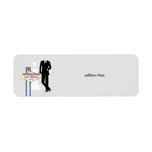 Las Vegas Wedding Return Label (Voorkant)