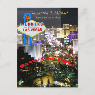 Las Vegas Wedding Save the Date Briefkaart