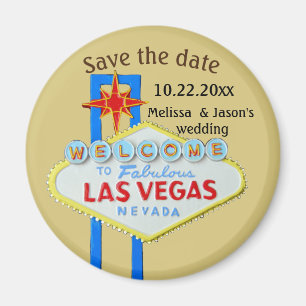 Las Vegas Wedding Save the Date Magnet Magneet