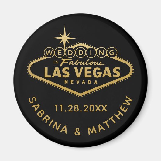 Las Vegas Wedding Save the Date of Favor Magneet (Voorkant)