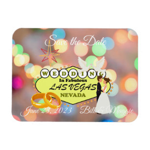 Las Vegas Wedding Save the Date Photo Magnet