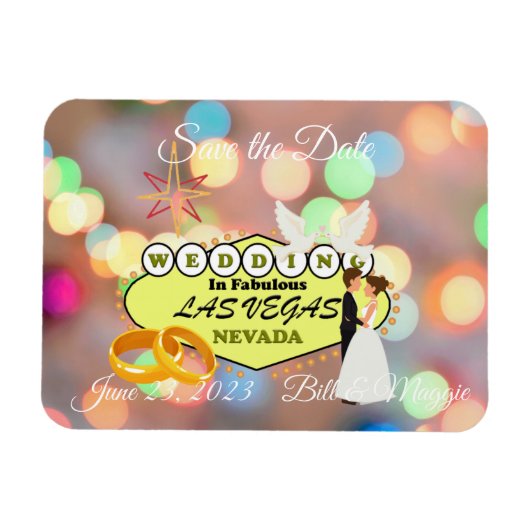 Las Vegas Wedding Save the Date Photo Magnet (Horizontal)