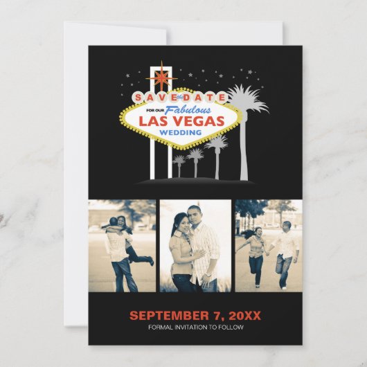 Las Vegas Wedding Save-the-date Save The Date (Voorkant)
