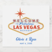 Las Vegas Wedding Sparkling Wijnetiket (Enkel label)