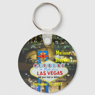 Las Vegas Wedding Strip Uitzicht Sleutelhanger