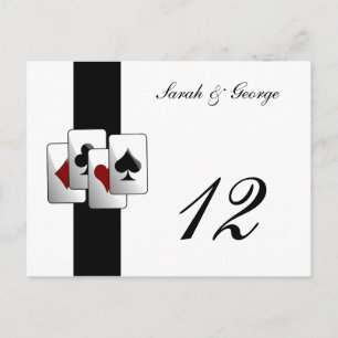 Las Vegas Wedding Table Nummers Briefkaart