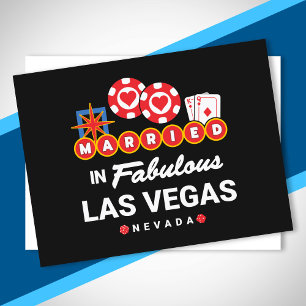 Las Vegas Wedding - Vegas Couple Married in Vegas Briefkaart