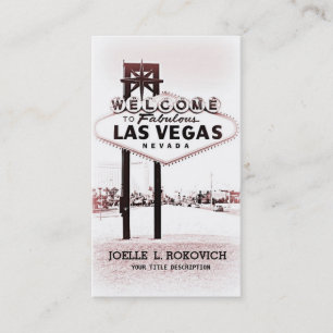 Las Vegas Welcome Sign Generic Visitekaartje