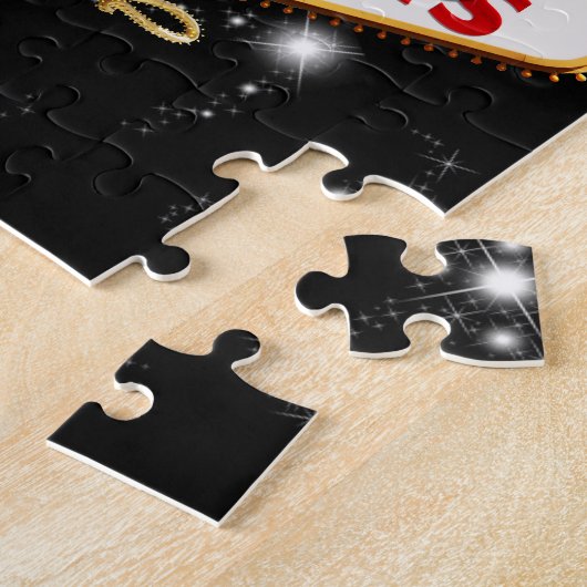 Las Vegas Welcome Sign Jigzaag Puzzle Legpuzzel (Zijkant)