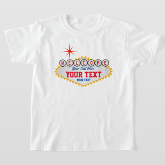 Las Vegas welkomsttekst T-shirt