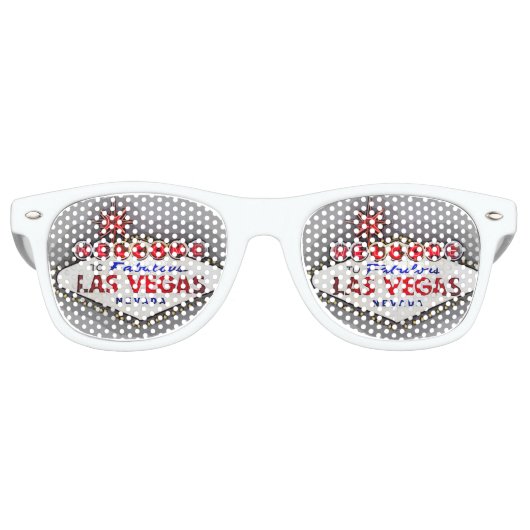 Las Vegas zilvergrijs Retro Zonnebril (Voorkant)