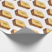 Lasagna cartoon illustratie cadeaupapier (Hoek)