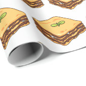 Lasagna cartoon illustratie cadeaupapier (Rol Hoek)