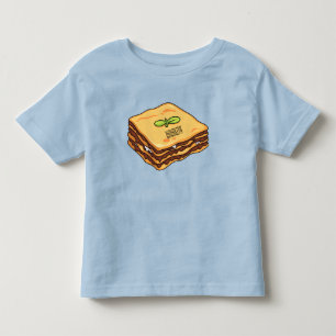 Lasagna cartoon illustratie kinder shirts