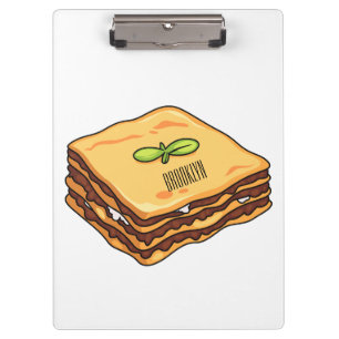 Lasagna cartoon illustratie klembord