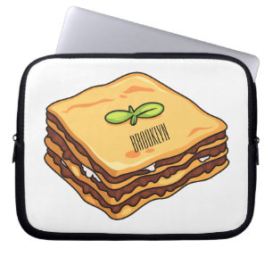 Lasagna cartoon illustratie laptop sleeve