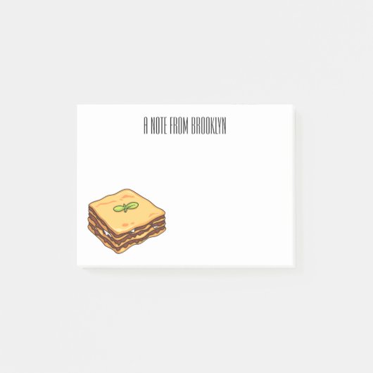 Lasagna cartoon illustratie post-it® notes (Voorkant)