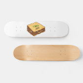 Lasagna cartoon illustratie skateboard (Horizontaal)