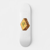 Lasagna cartoon illustratie skateboard (Voorkant)