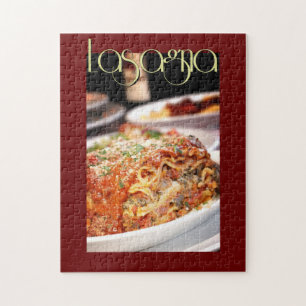 Lasagna-diner in het Italiaanse restaurant Legpuzzel
