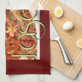 Lasagna-diner in het Italiaanse restaurant Theedoek (Quarter Fold)