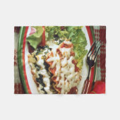 Lasagna Dinner Fleece Deken (Voorkant (Horizontaal))