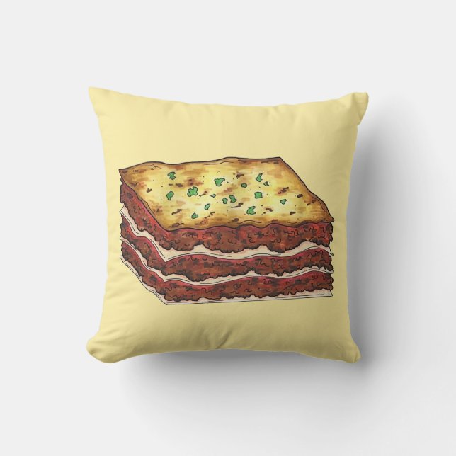 Lasagna Lasagna Italiaans-Amerikaanse keukengerei Kussen (Voorkant)