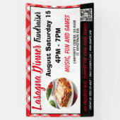 Lasagne Diner rood Fundraiser Banner (Verticaal)