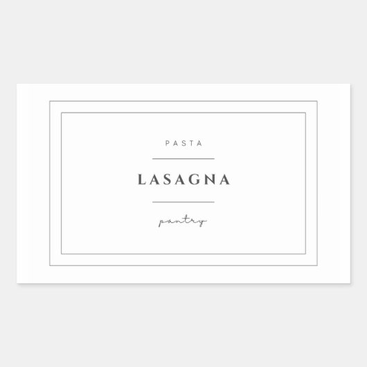 Lasagne pasta voedsellabel Stickers (Voorkant)