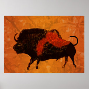Lascaux Bison Poster