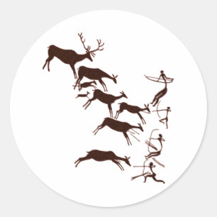 Lascaux Cave Art Ronde Sticker